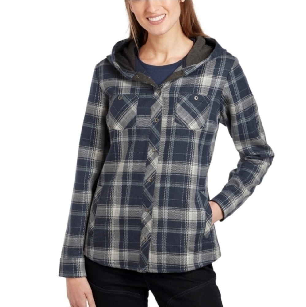 Kuhl Kleo Snap Front Hooded Shacket Size M